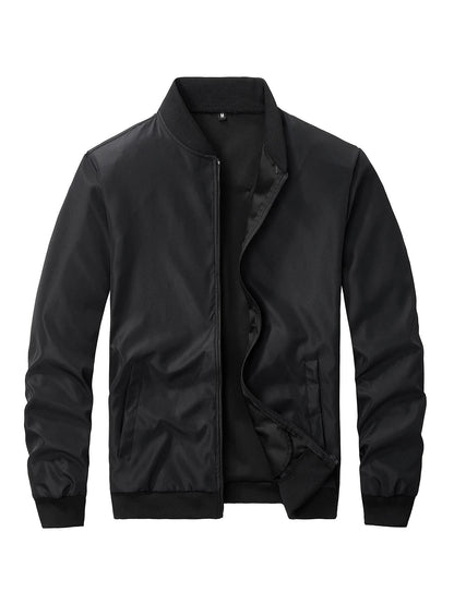 Mens Casual Baseball Collar Lightweight Jacket