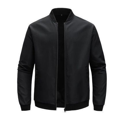 Mens Casual Baseball Collar Lightweight Jacket