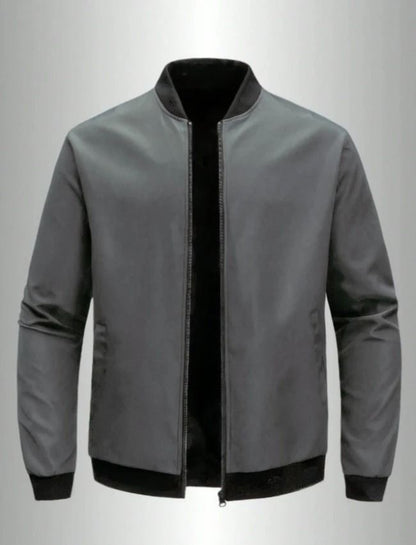Mens Casual Baseball Collar Lightweight Jacket