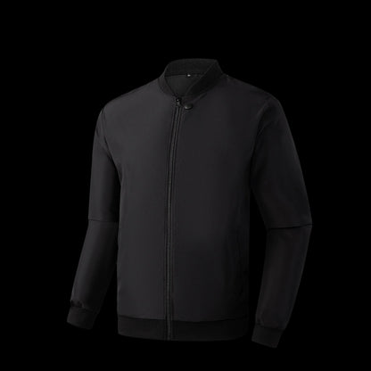 Mens Casual Baseball Collar Lightweight Jacket