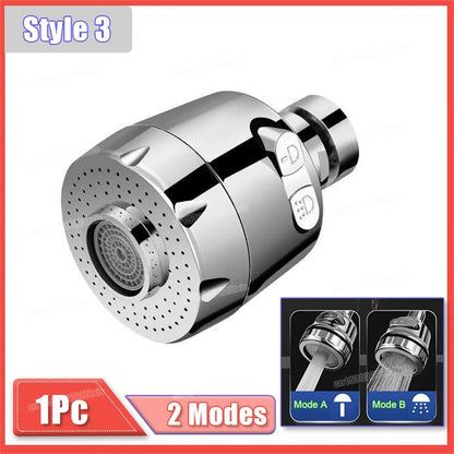360 Degree Rotatable Faucet Nozzle Adapter with Dual Spray Modes