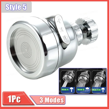 360 Degree Rotatable Faucet Nozzle Adapter with Dual Spray Modes
