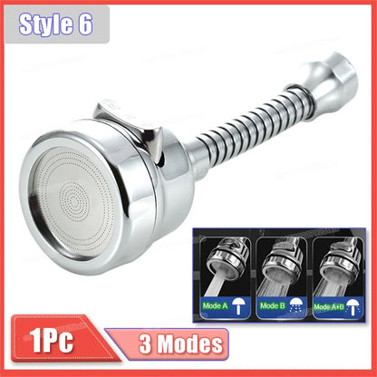 360 Degree Rotatable Faucet Nozzle Adapter with Dual Spray Modes
