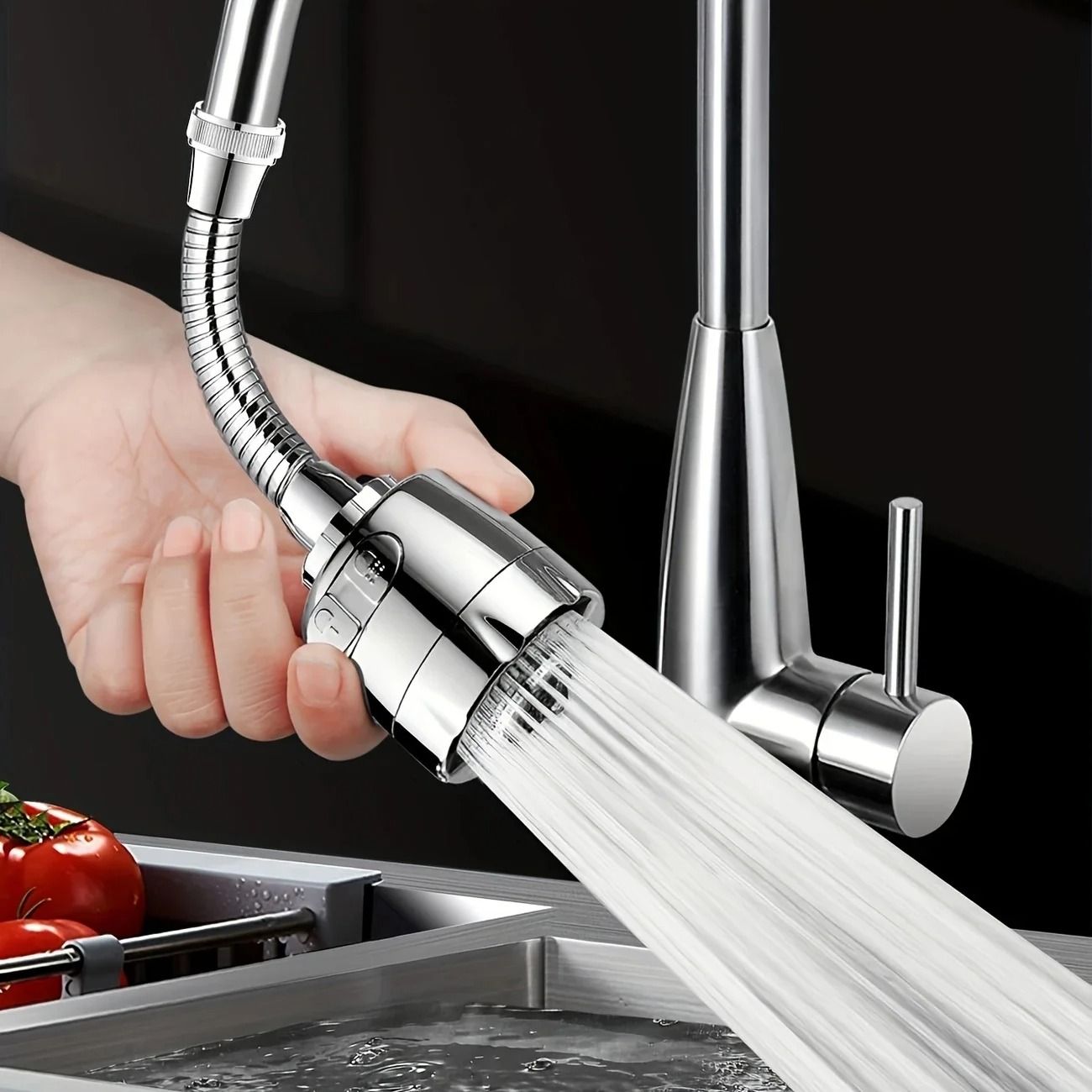 360 Degree Rotatable Faucet Nozzle Adapter with Dual Spray Modes