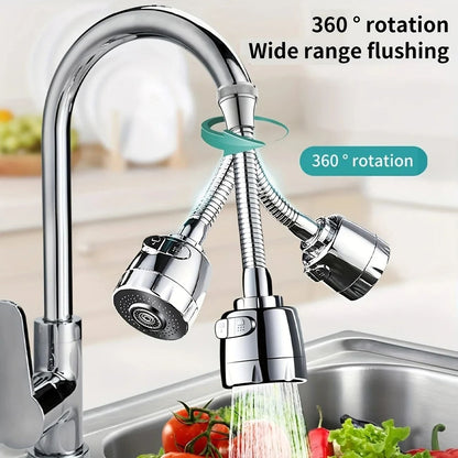 360 Degree Rotatable Faucet Nozzle Adapter with Dual Spray Modes