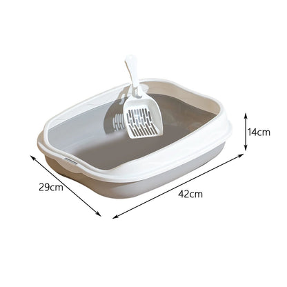 Semi Enclosed Cat Litter Box Splash-Proof Large Size