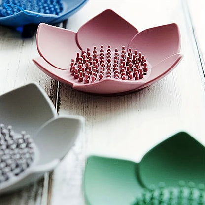 Lotus Design Silicone Soap Box for Bathroom