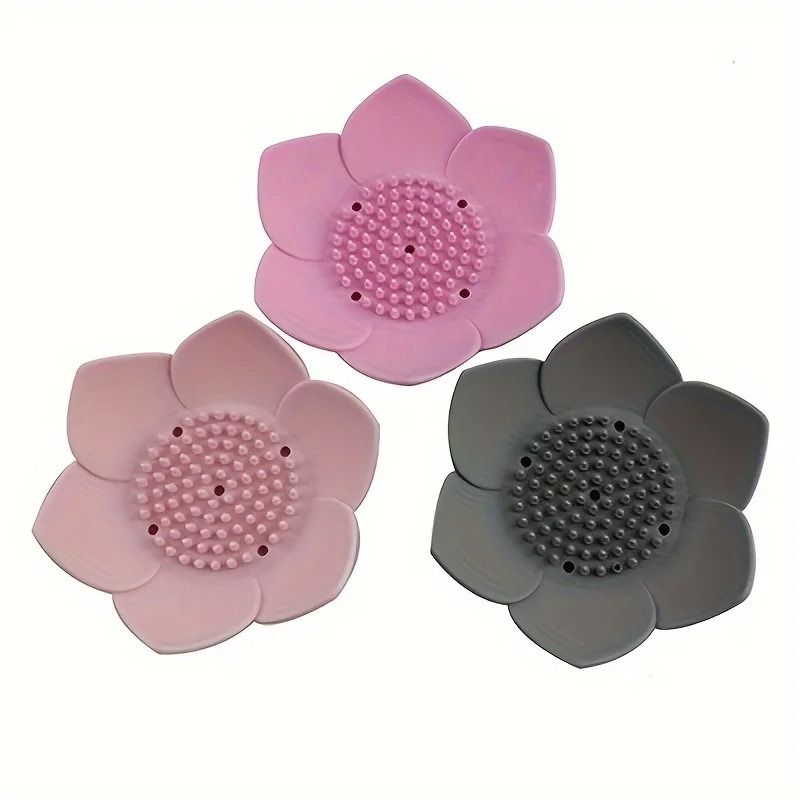 Lotus Design Silicone Soap Box for Bathroom