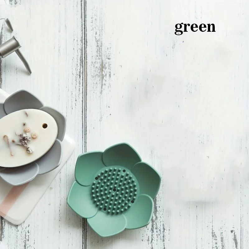 Lotus Design Silicone Soap Box for Bathroom