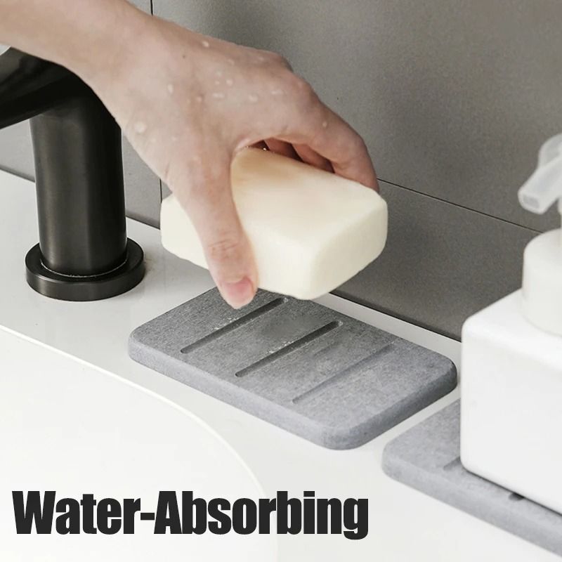 Diatom Mud Soap Dish Quick Dry Absorbent Pad