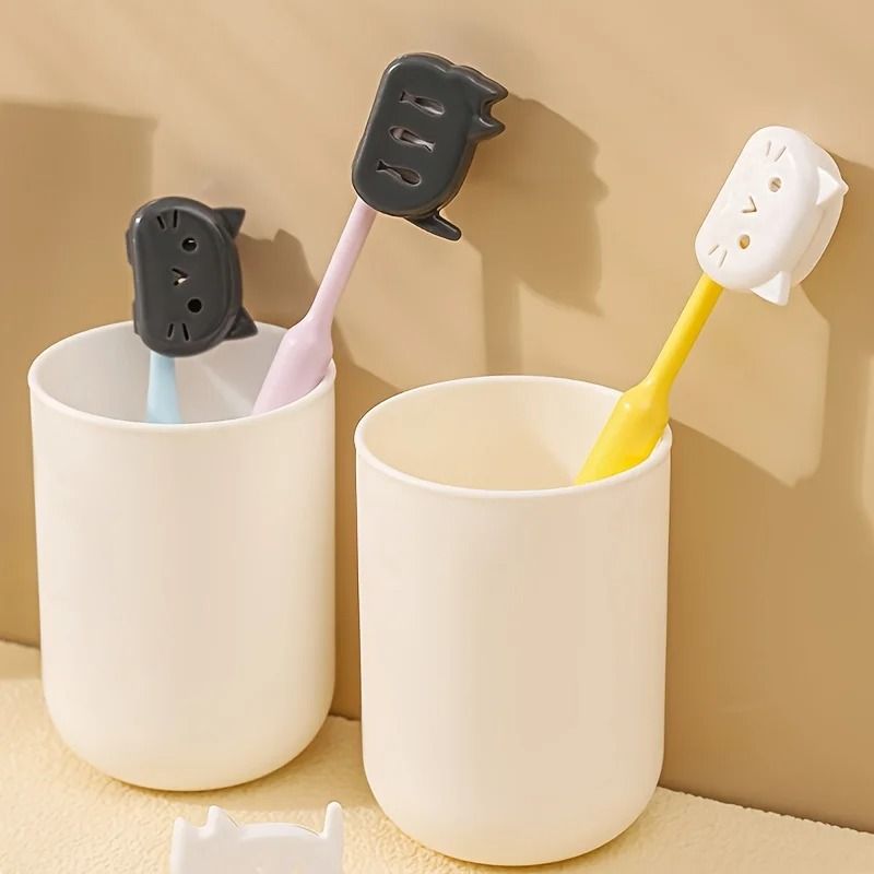 Cat Shape Toothbrush Head Covers for Travel and Home