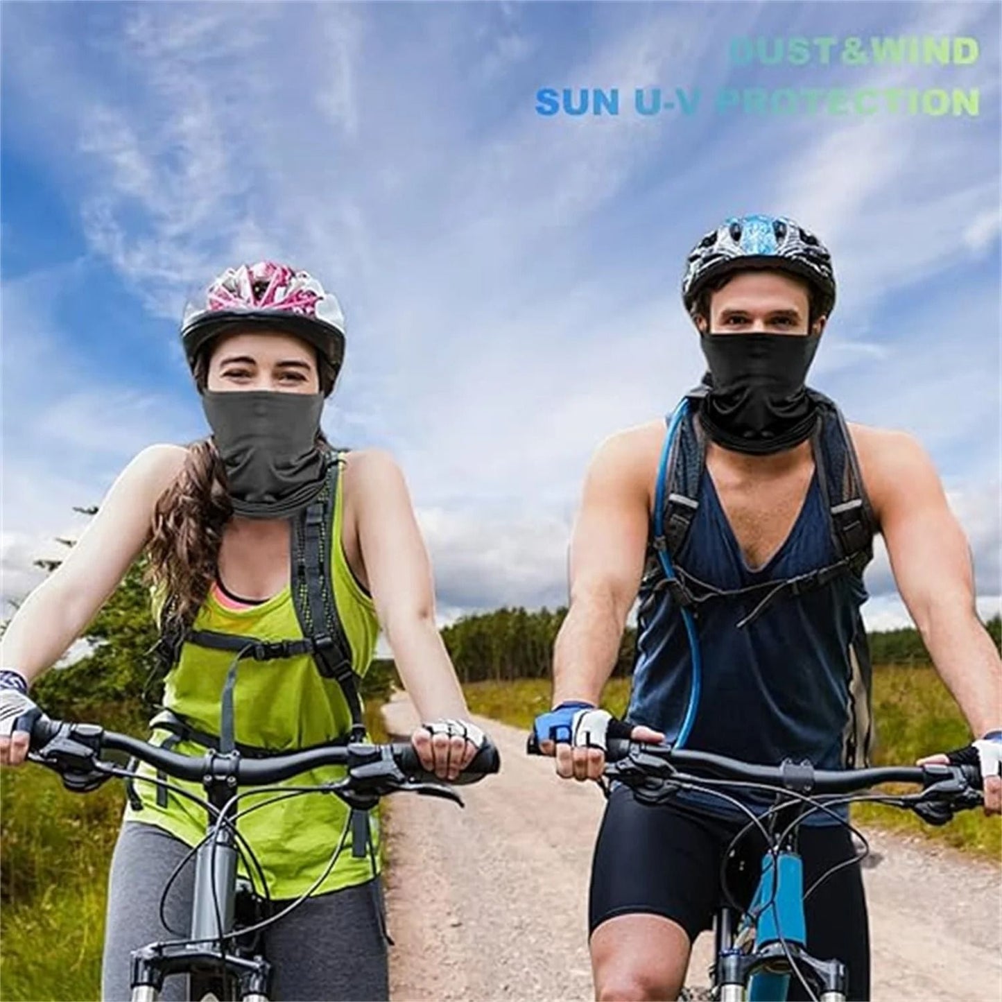 Neck Gaiter Face Cover Breathable Sun Protection Bandana for Men and Women 6 Pack