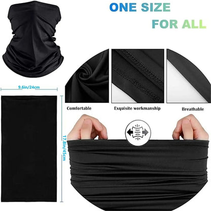 Neck Gaiter Face Cover Breathable Sun Protection Bandana for Men and Women 6 Pack