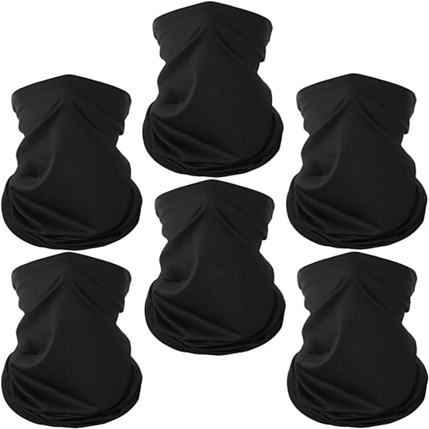Neck Gaiter Face Cover Breathable Sun Protection Bandana for Men and Women 6 Pack