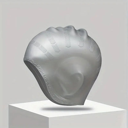 Durable Silicone Swimming Cap with Ear Pockets for Adults and Teens