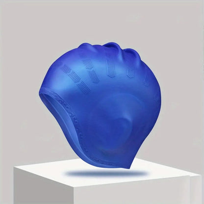 Durable Silicone Swimming Cap with Ear Pockets for Adults and Teens
