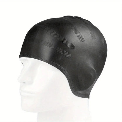 Durable Silicone Swimming Cap with Ear Pockets for Adults and Teens