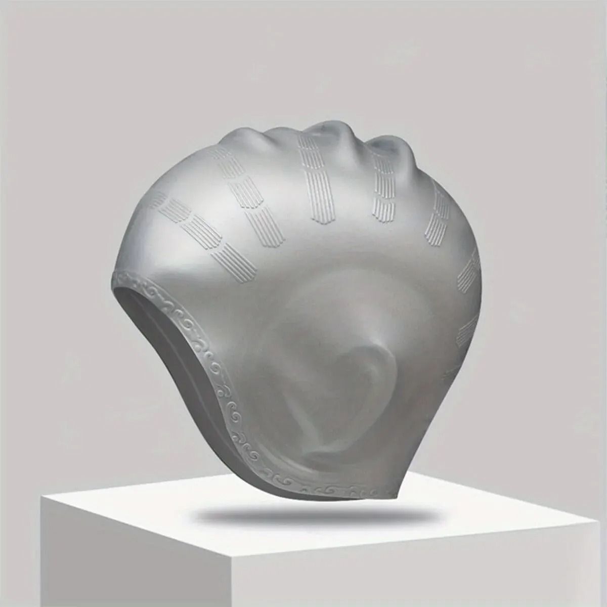 Durable Silicone Swimming Cap with Ear Pockets for Adults and Teens