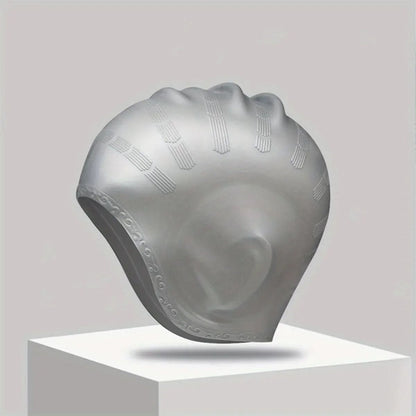 Durable Silicone Swimming Cap with Ear Pockets for Adults and Teens