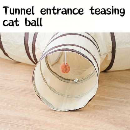 Foldable All-in-One Cat Play Tunnel for Fun and Exploration