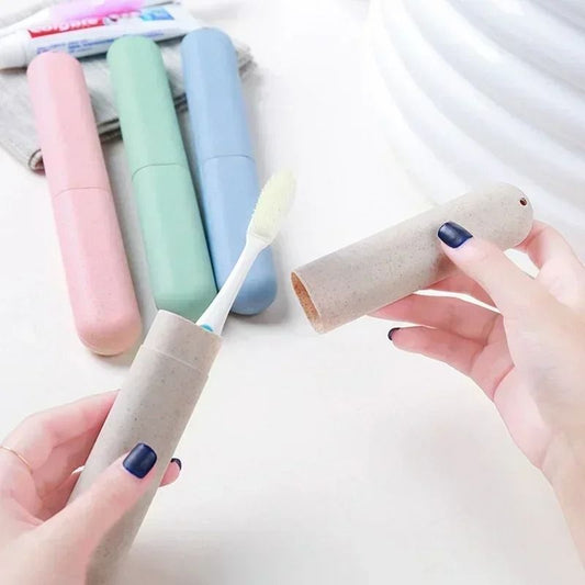 Portable Toothbrush Box Holder Cover for Travel and Bathroom