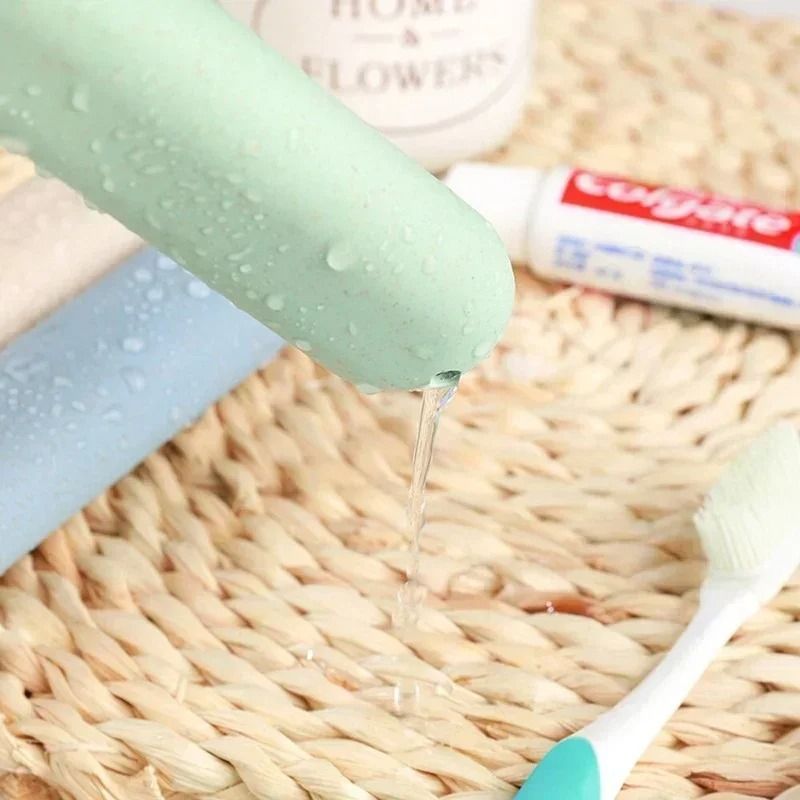 Portable Toothbrush Box Holder Cover for Travel and Bathroom