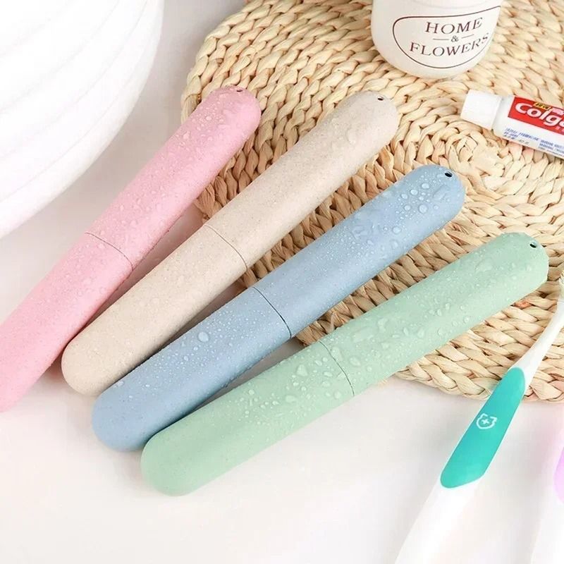Portable Toothbrush Box Holder Cover for Travel and Bathroom