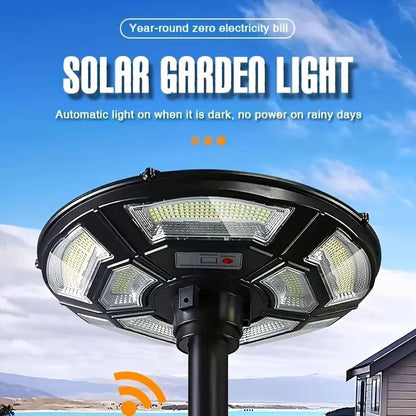UFO Solar Powered Outdoor Yard Light with Motion Sensor – Automatic Dusk-to-Dawn Courtyard Lighting