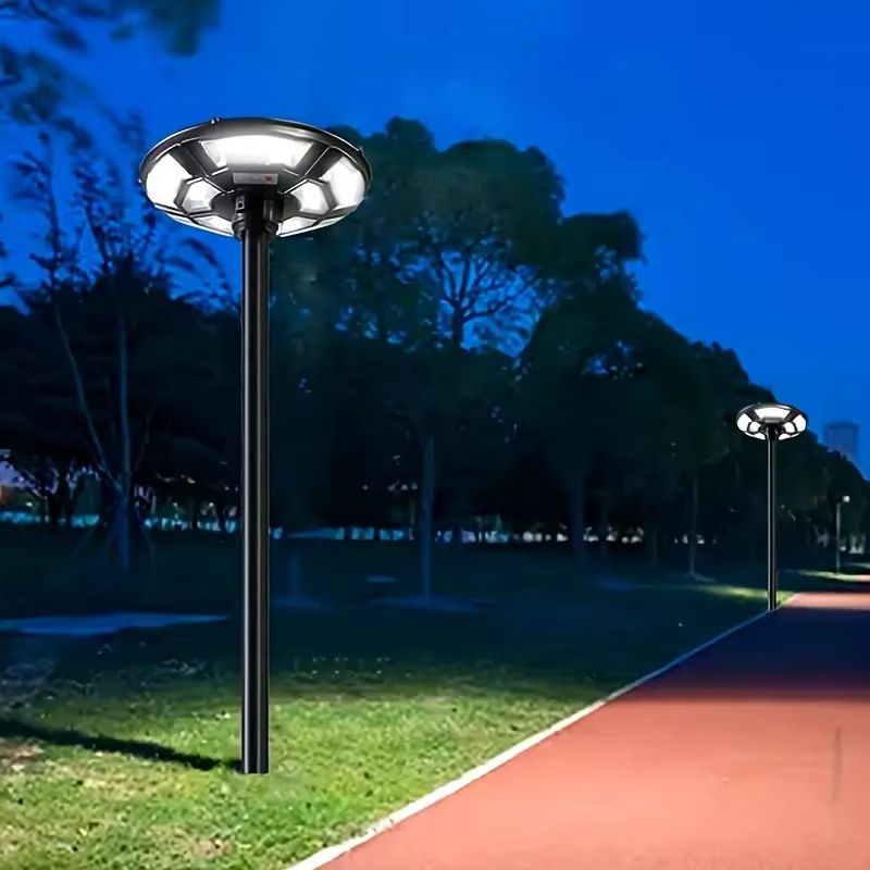 UFO Solar Powered Outdoor Yard Light with Motion Sensor – Automatic Dusk-to-Dawn Courtyard Lighting