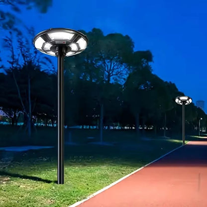 UFO Solar Powered Outdoor Yard Light with Motion Sensor – Automatic Dusk-to-Dawn Courtyard Lighting