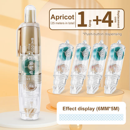 Replaceable Refills Transparent Dot Dispensing Double-sided Tape, Handbook Glue for School, Office, and Stationery Use
