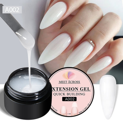 Vernis Semi Permanent Soak Off Nail Art, Milk White Quick Extension Gel Polish, UV LED Gel Varnish for Nails