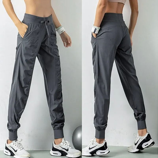 Womens Quick Dry Drawstring Joggers Athletic Gym Sweatpants with Pockets