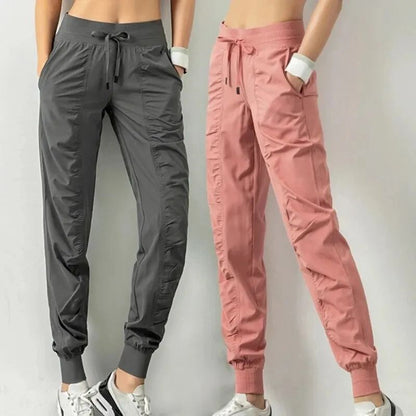 Womens Quick Dry Drawstring Joggers Athletic Gym Sweatpants with Pockets