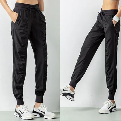 Womens Quick Dry Drawstring Joggers Athletic Gym Sweatpants with Pockets