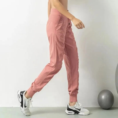 Womens Quick Dry Drawstring Joggers Athletic Gym Sweatpants with Pockets