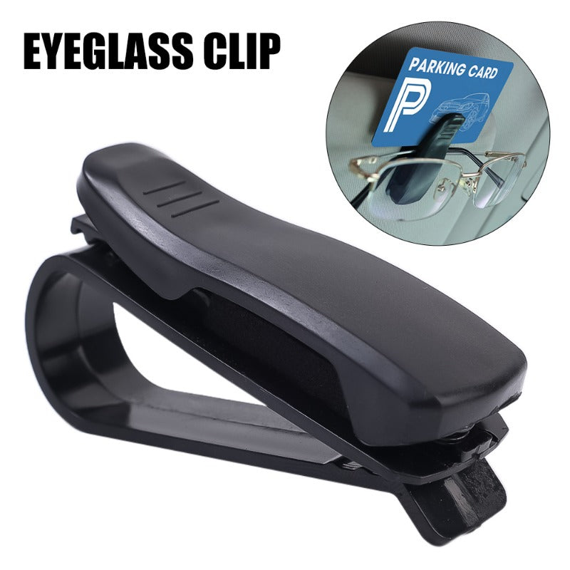 Universal Car Sunglasses Clip, Auto Visor Glasses Box, Ticket Holder, Eyeglasses Storage Case Accessory