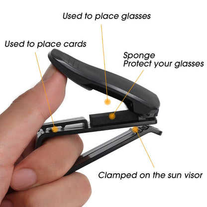Universal Car Sunglasses Clip, Auto Visor Glasses Box, Ticket Holder, Eyeglasses Storage Case Accessory