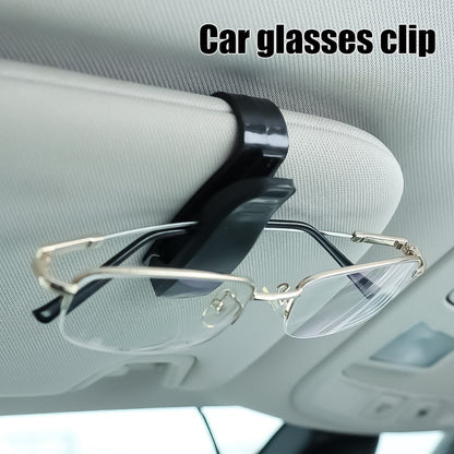 Universal Car Sunglasses Clip, Auto Visor Glasses Box, Ticket Holder, Eyeglasses Storage Case Accessory