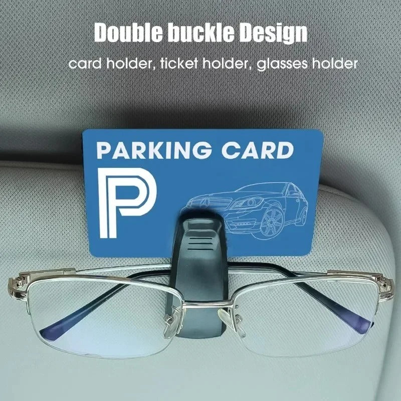 Universal Car Sunglasses Clip, Auto Visor Glasses Box, Ticket Holder, Eyeglasses Storage Case Accessory
