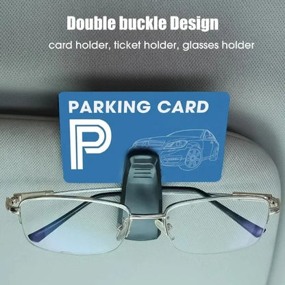 Universal Car Sunglasses Clip, Auto Visor Glasses Box, Ticket Holder, Eyeglasses Storage Case Accessory