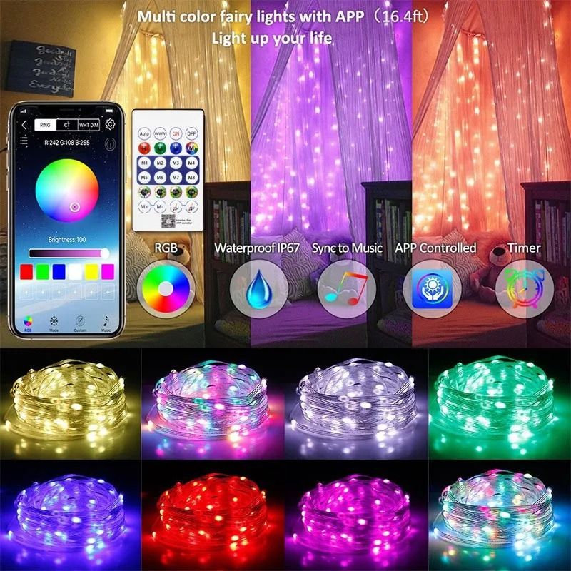 RGBIC LED String Light with Bluetooth App Control