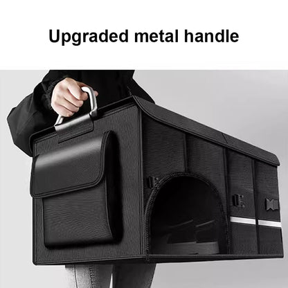 Waterproof Foldable Trunk Organizer, Large Capacity Oxford Cloth Car Storage Box for Travel and Camping