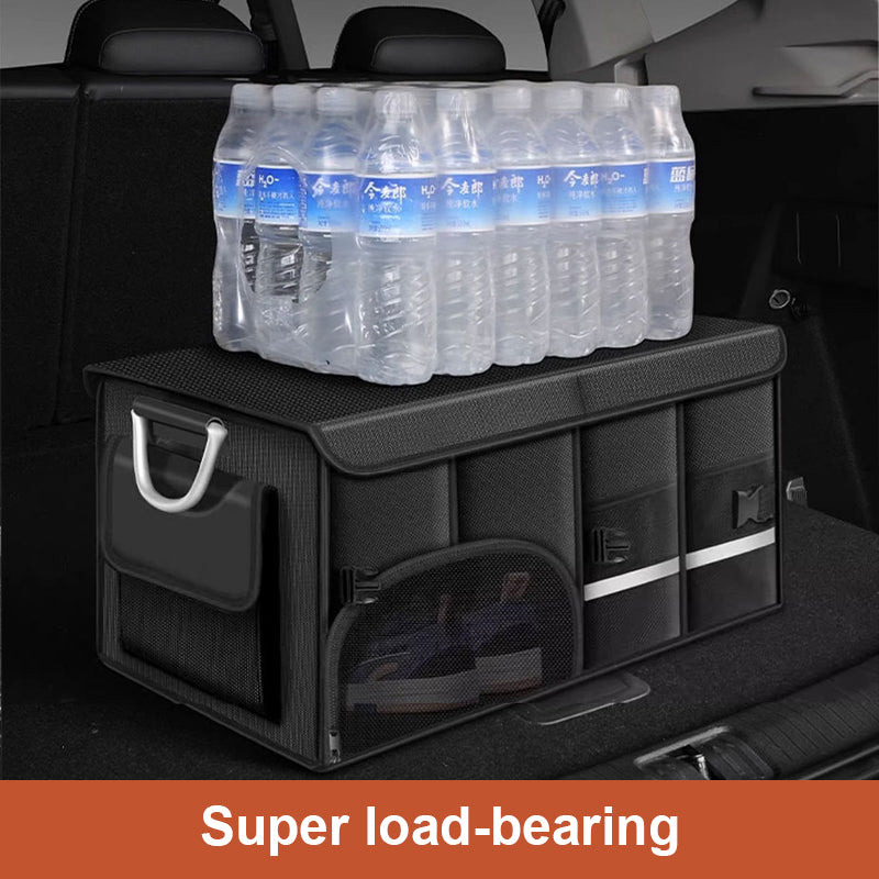Waterproof Foldable Trunk Organizer, Large Capacity Oxford Cloth Car Storage Box for Travel and Camping