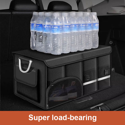 Waterproof Foldable Trunk Organizer, Large Capacity Oxford Cloth Car Storage Box for Travel and Camping