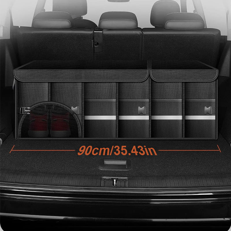 Waterproof Foldable Trunk Organizer, Large Capacity Oxford Cloth Car Storage Box for Travel and Camping