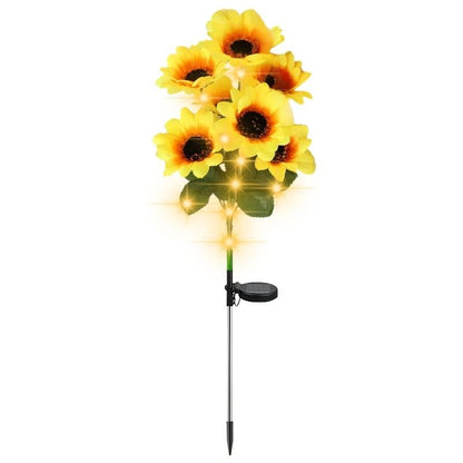 Solar Sunflower Garden Lights Outdoor Waterproof LED Flower Lamp