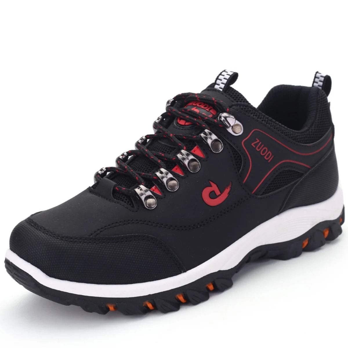 Mens Waterproof Hiking Shoes Outdoor PU Leather Walking Sneakers