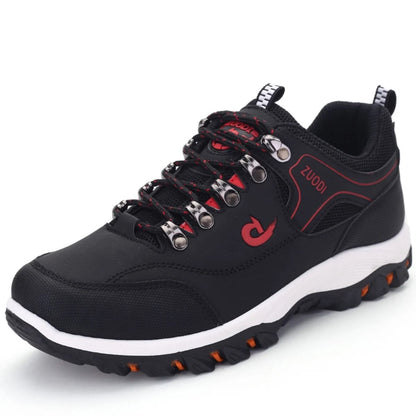 Mens Waterproof Hiking Shoes Outdoor PU Leather Walking Sneakers