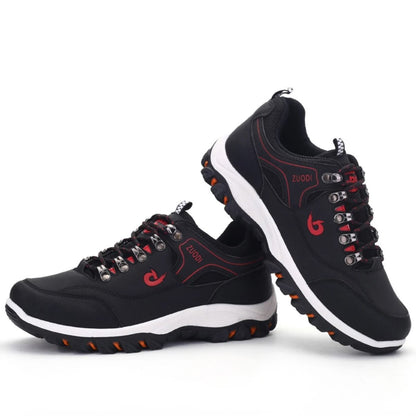 Mens Waterproof Hiking Shoes Outdoor PU Leather Walking Sneakers